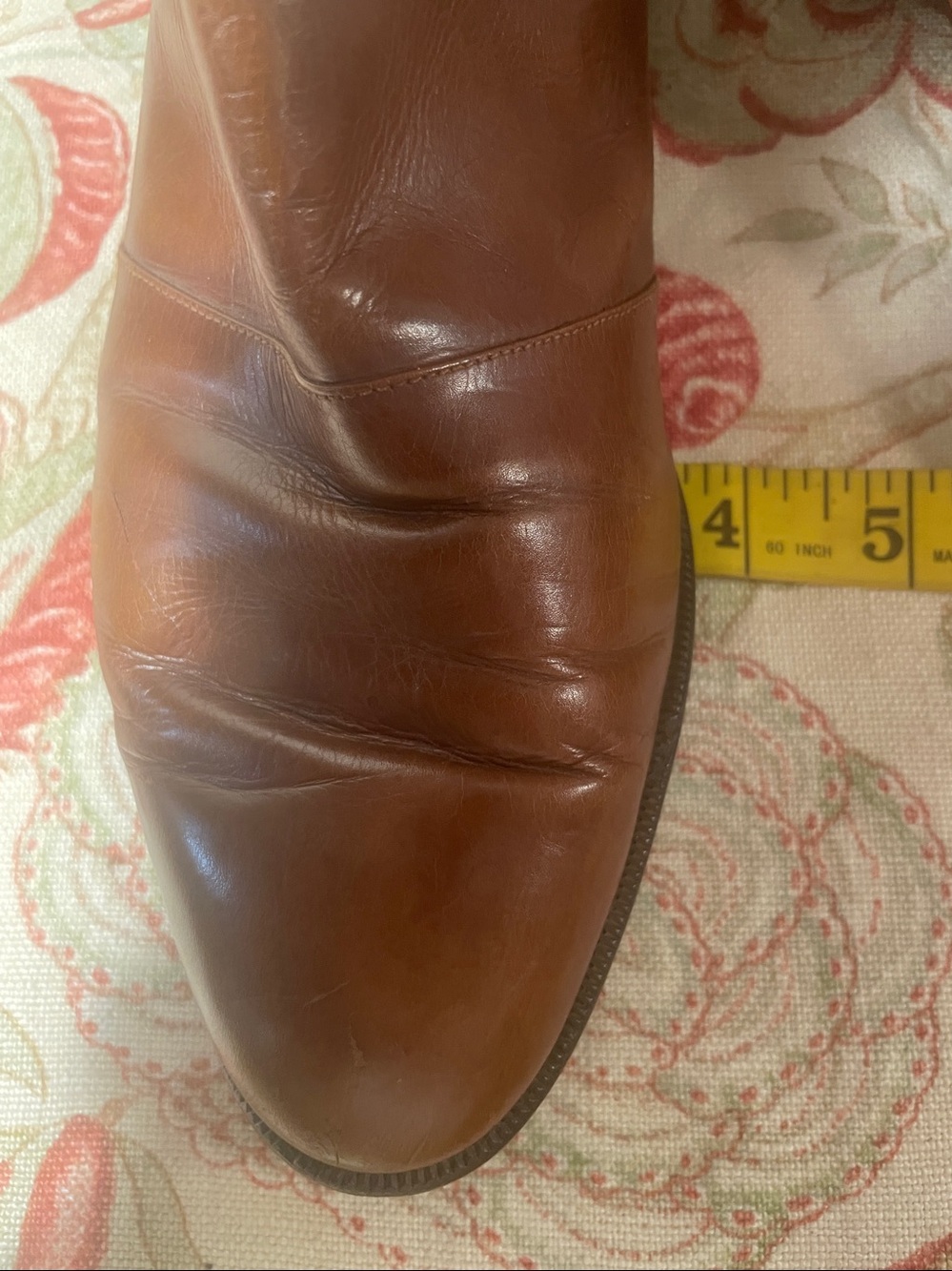 Salvatore Ferragamo Tall Knee High Cognac Leather Vintage - Picture 11 of 11